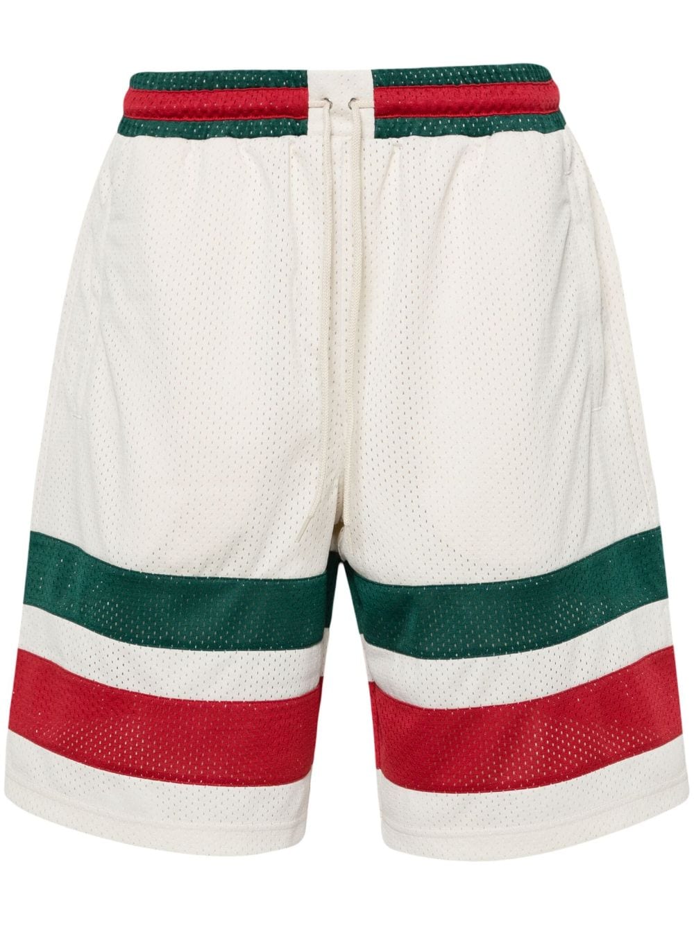 Gucci Web-stripe mesh track shorts - Neutrals von Gucci