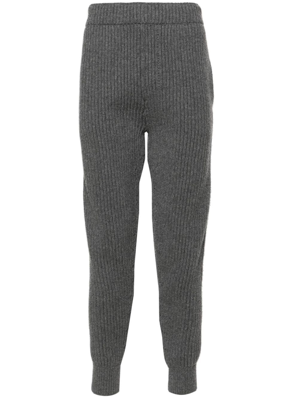 Gucci Web-stripe ribbed track pants - Grey von Gucci