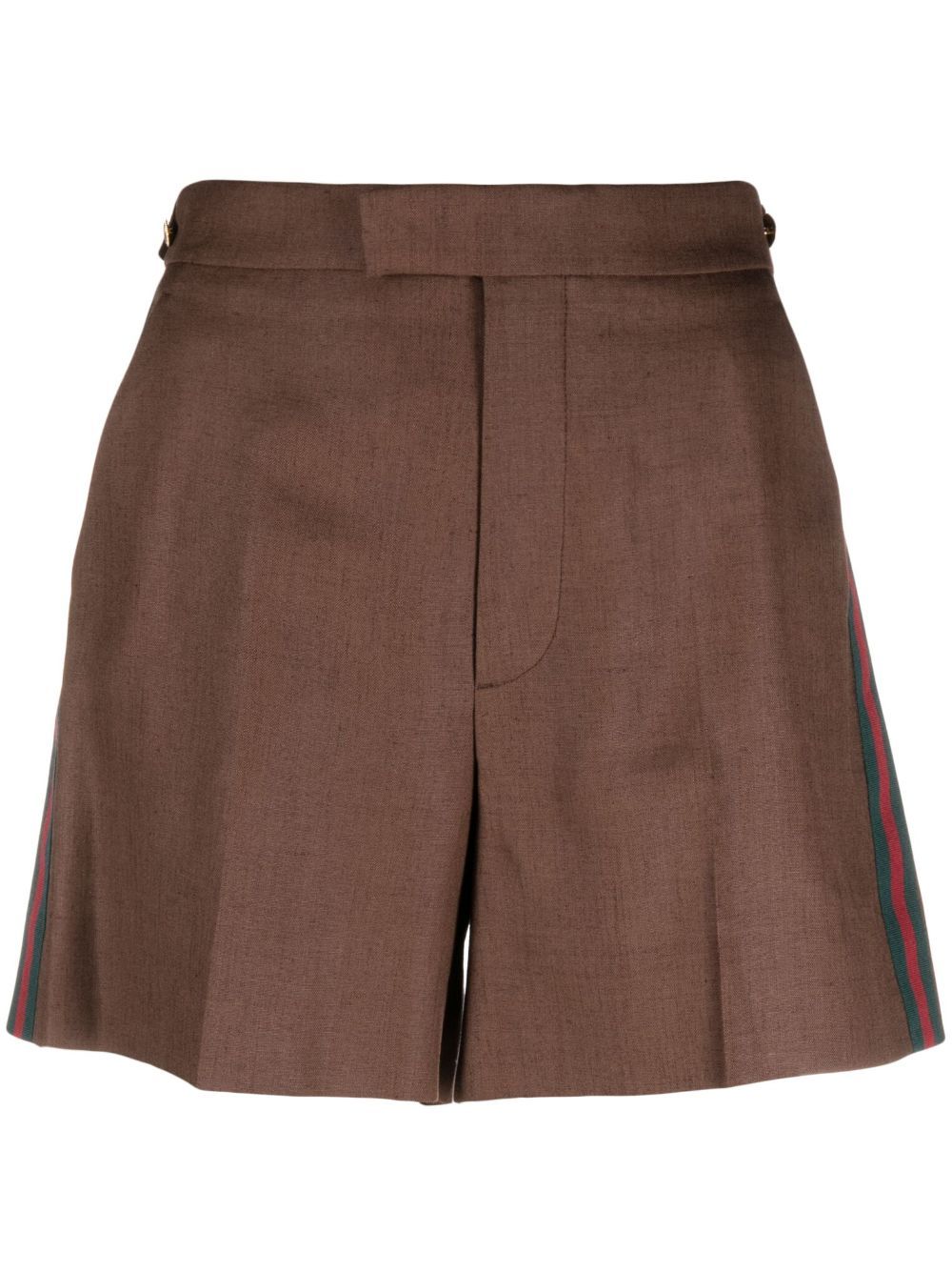 Gucci Web-stripe tailored shorts - Brown von Gucci