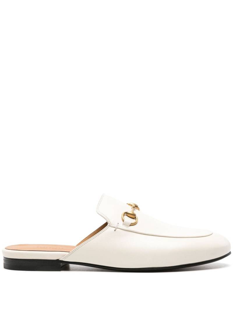 Gucci Princetown leather mules - White von Gucci