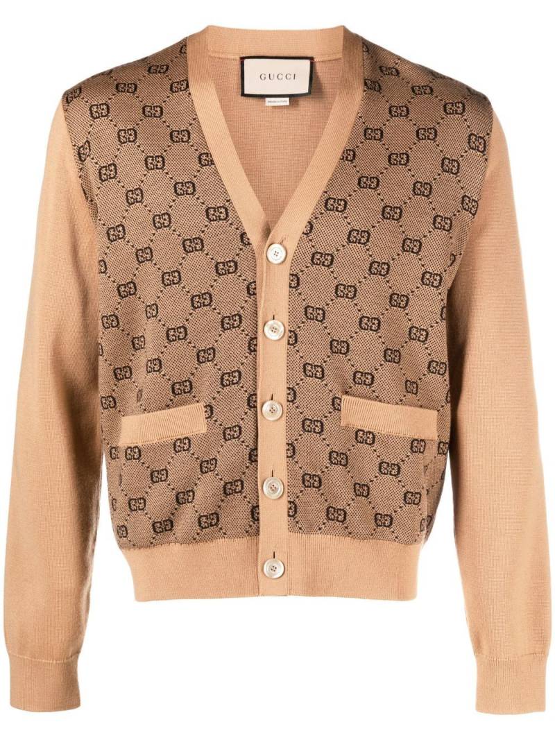 Gucci all-over GG-print cardigan - Neutrals von Gucci