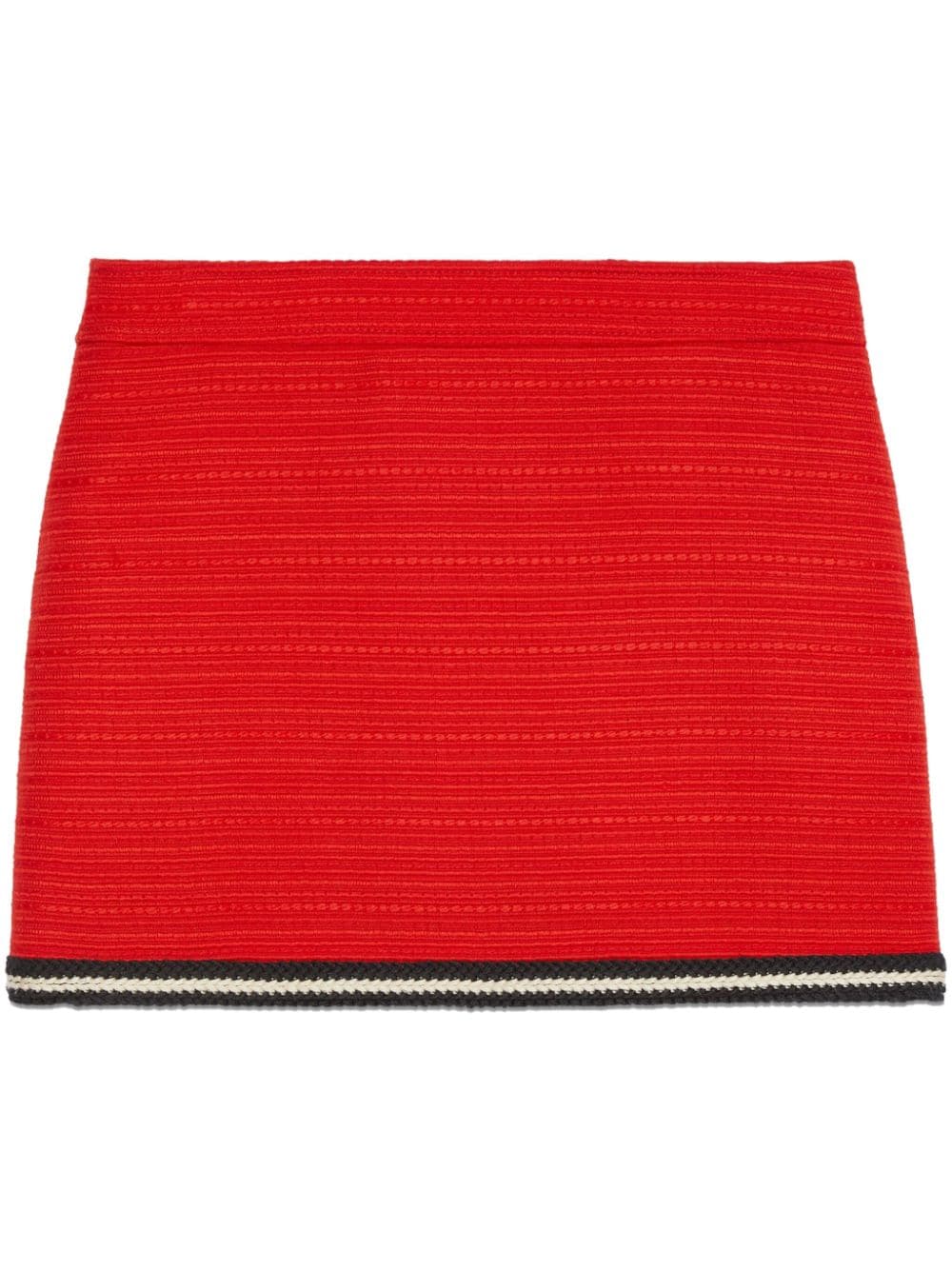 Gucci braided-trim wool miniskirt - Red von Gucci