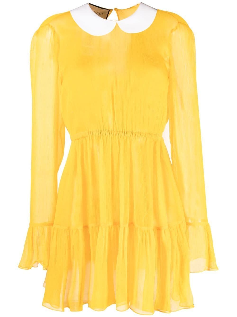 Gucci chiffon mini dress - Yellow von Gucci