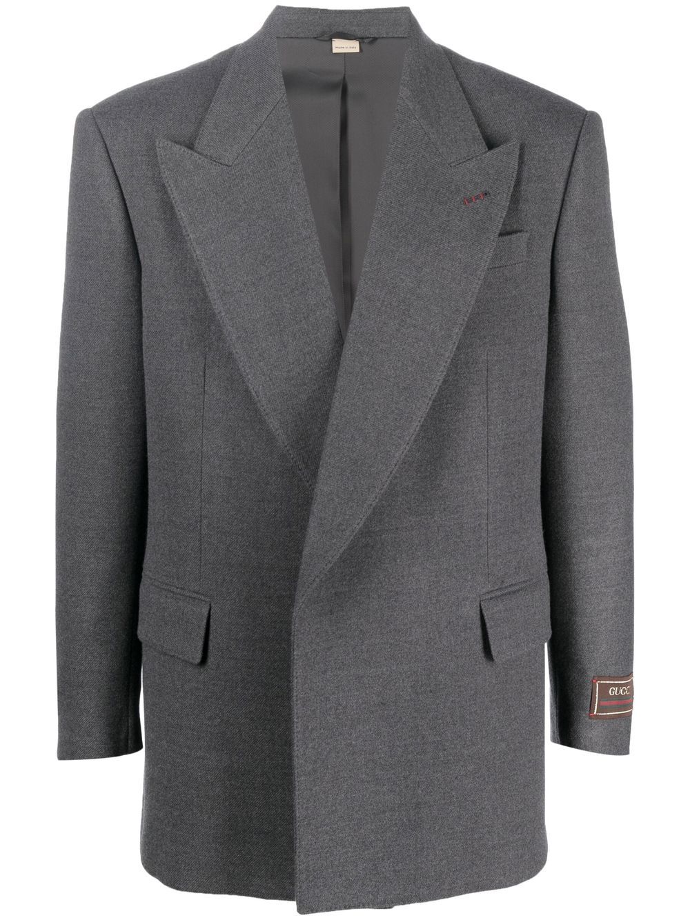 Gucci concelaed-front fastening blazer - Grey von Gucci