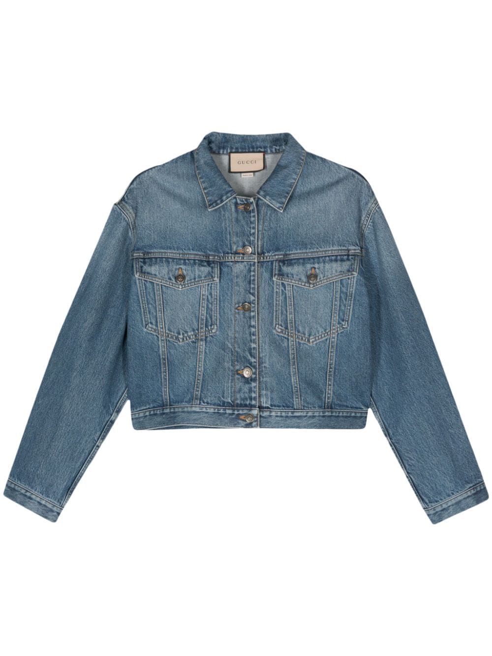 Gucci cropped denim jacket - Blue von Gucci