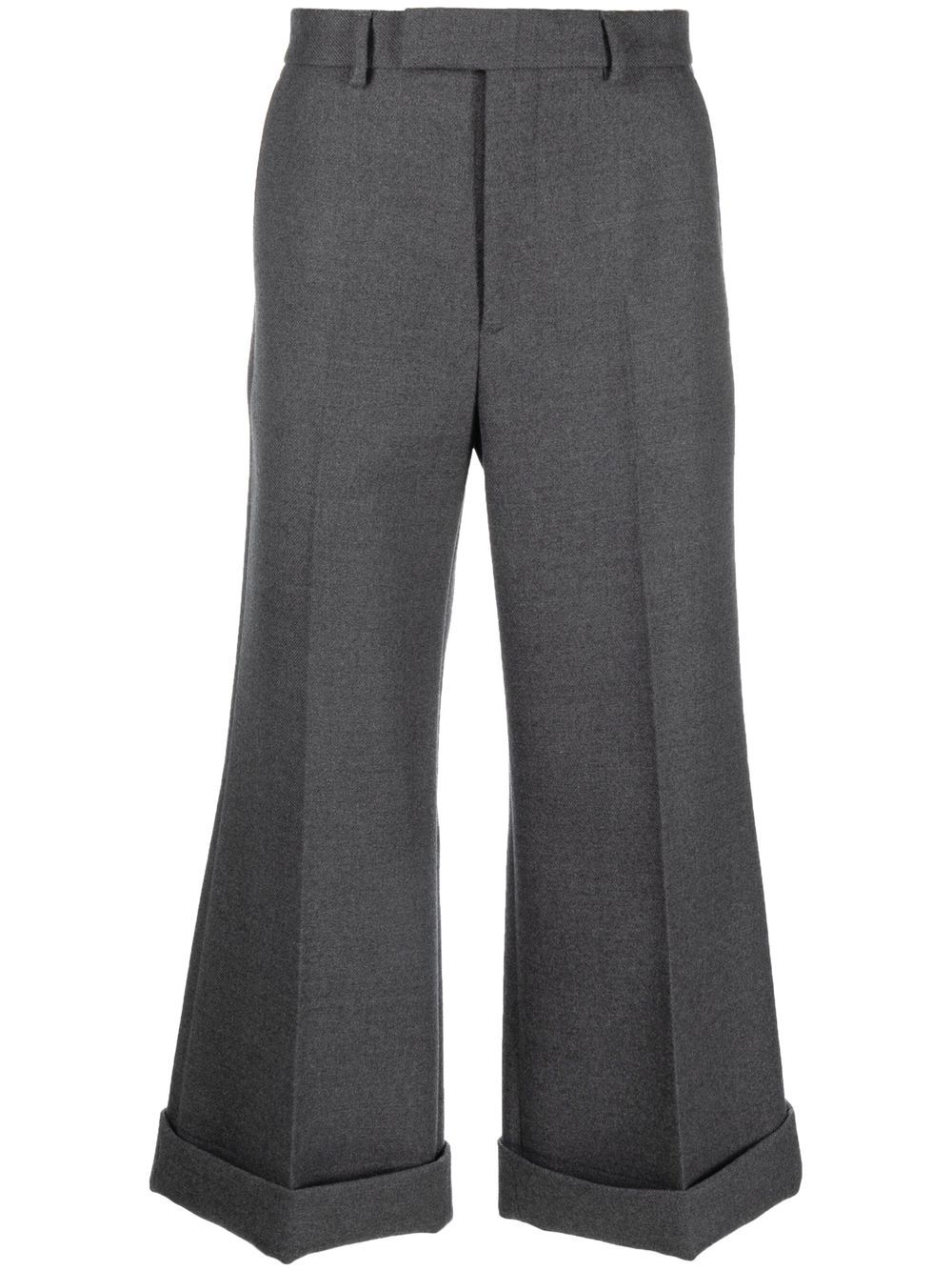 Gucci cropped flared wool trousers - Grey von Gucci