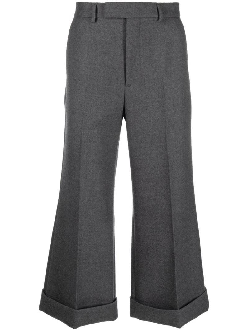 Gucci cropped flared wool trousers - Grey von Gucci