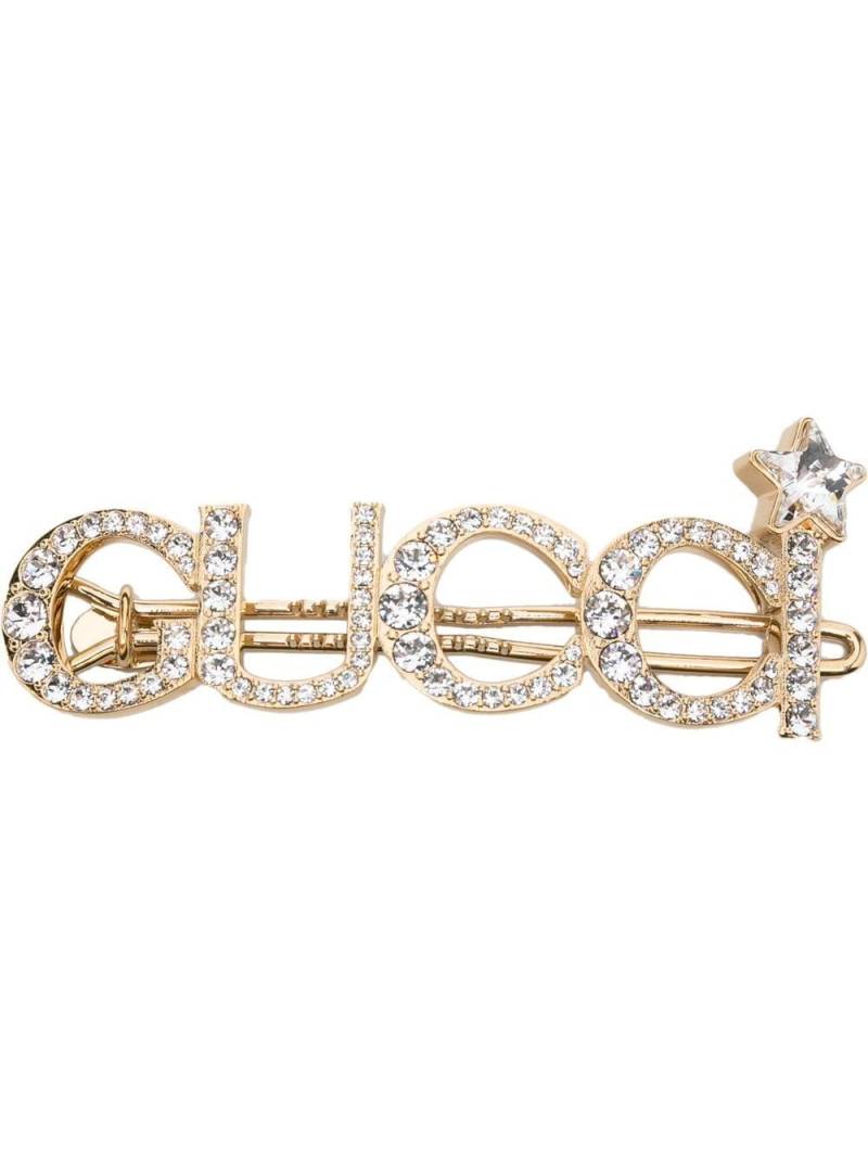 Gucci crystal-embellished hair clip - Gold von Gucci