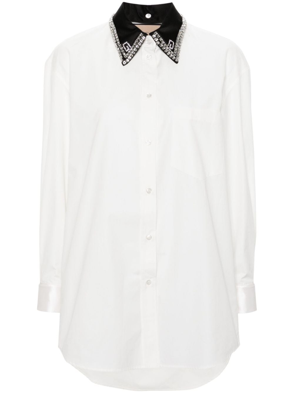 Gucci detachable-collar cotton shirt - White von Gucci