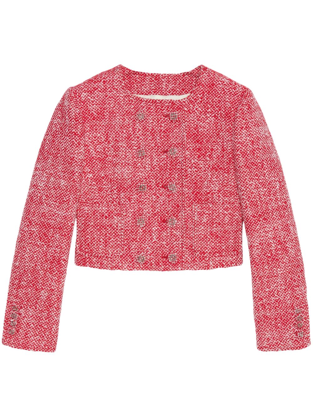 Gucci double-breasted tweed jacket - Red von Gucci
