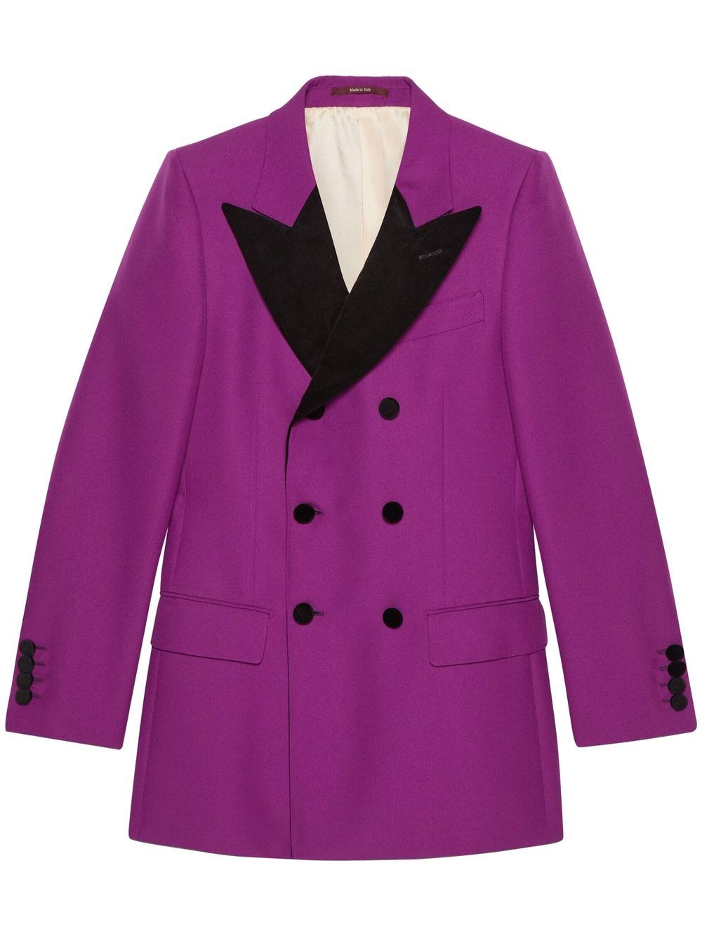 Gucci double-breasted velvet blazer - Purple von Gucci