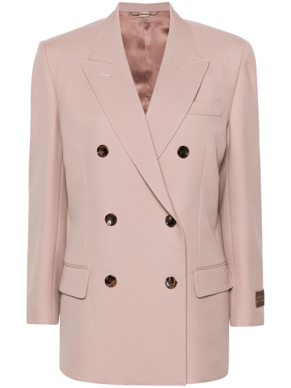 Gucci double-breasted wool blazer - Pink von Gucci