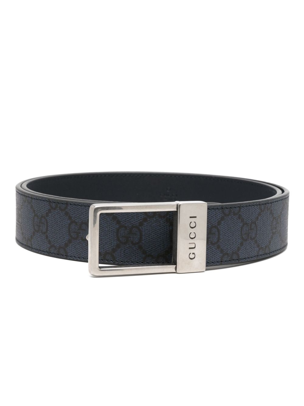 Gucci GG Supreme-canvas leather belt - Blue von Gucci