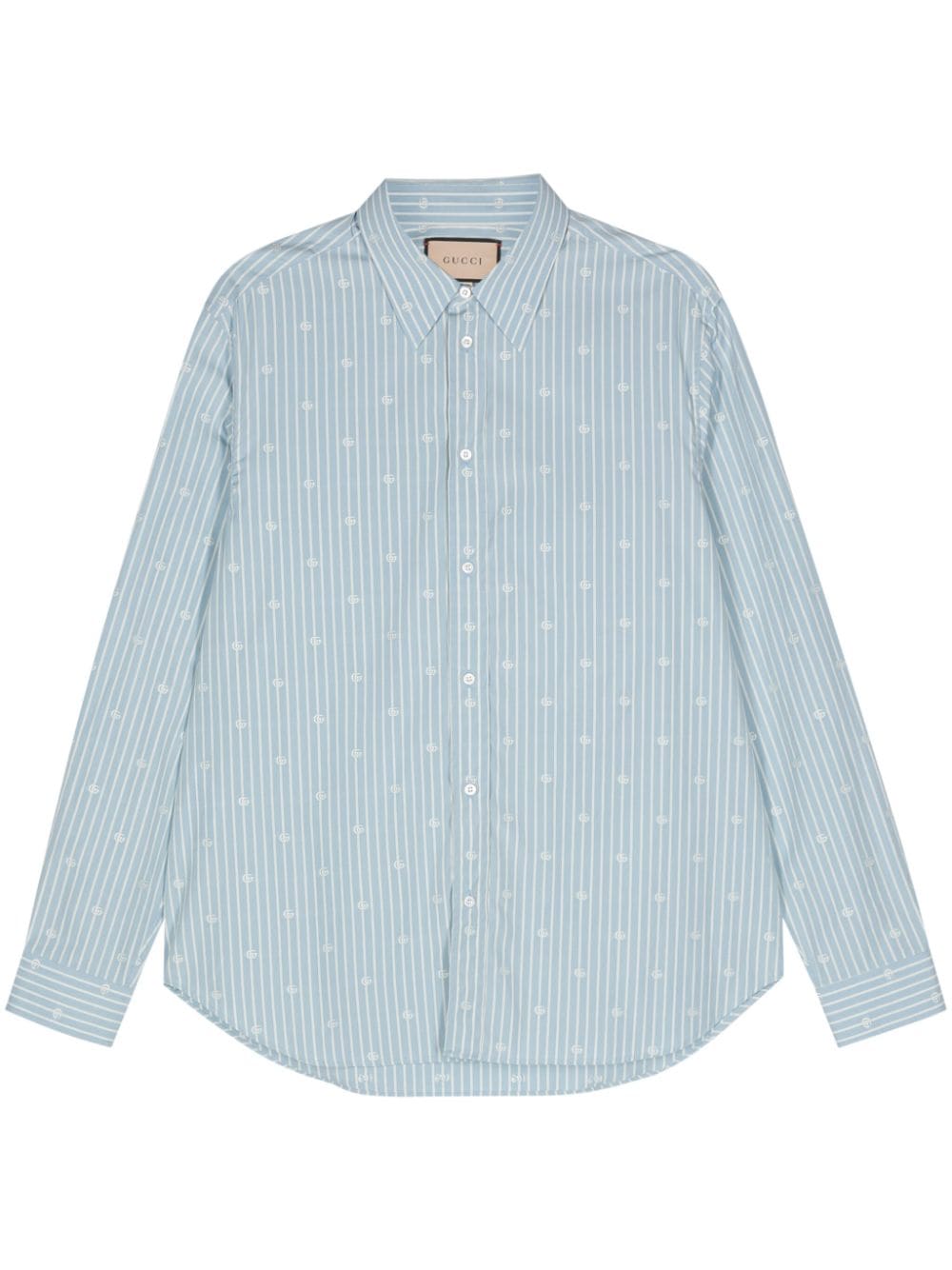 Gucci fil coupé button-front shirt - Blue von Gucci