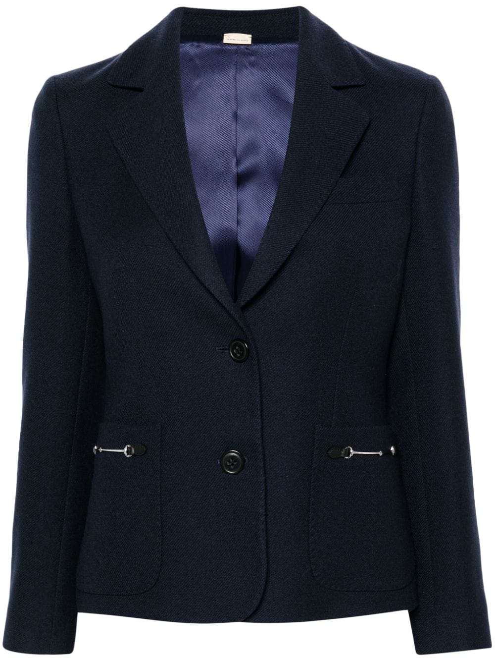 Gucci Horsebit-detail cashmere blazer - Blue von Gucci