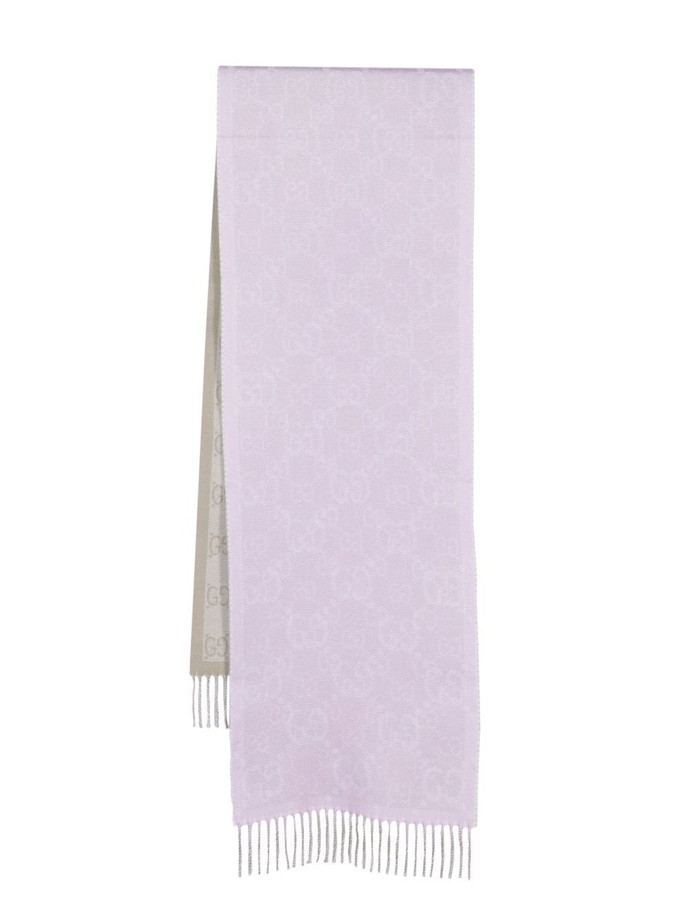 Gucci intarsia-knit logo scarf - Pink von Gucci