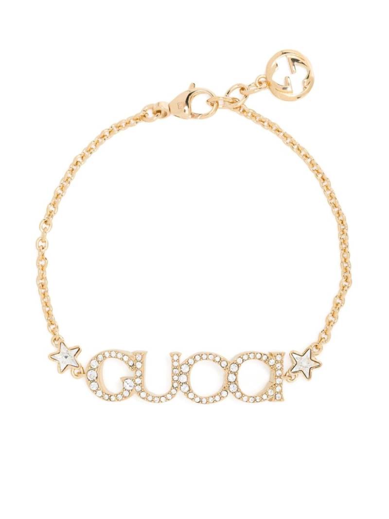 Gucci crystal-embellished bracelet - Gold von Gucci