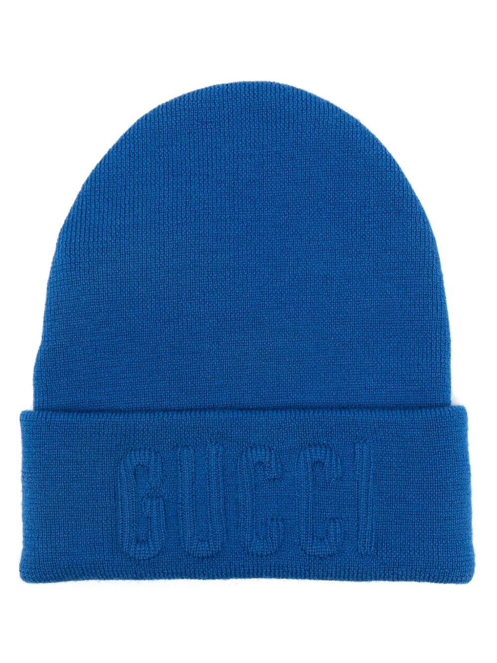 Gucci logo-embossed wool beanie - Blue von Gucci