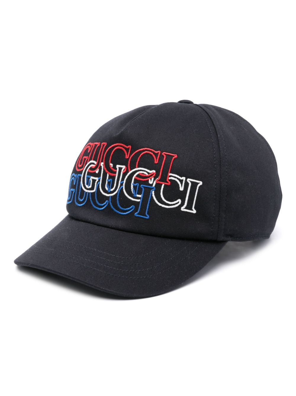 Gucci logo-embroidered baseball cap - Blue von Gucci