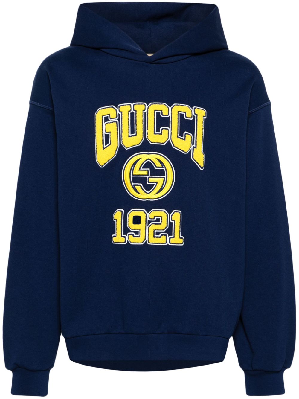 Gucci Interlocking G-print cotton hoodie - Blue von Gucci