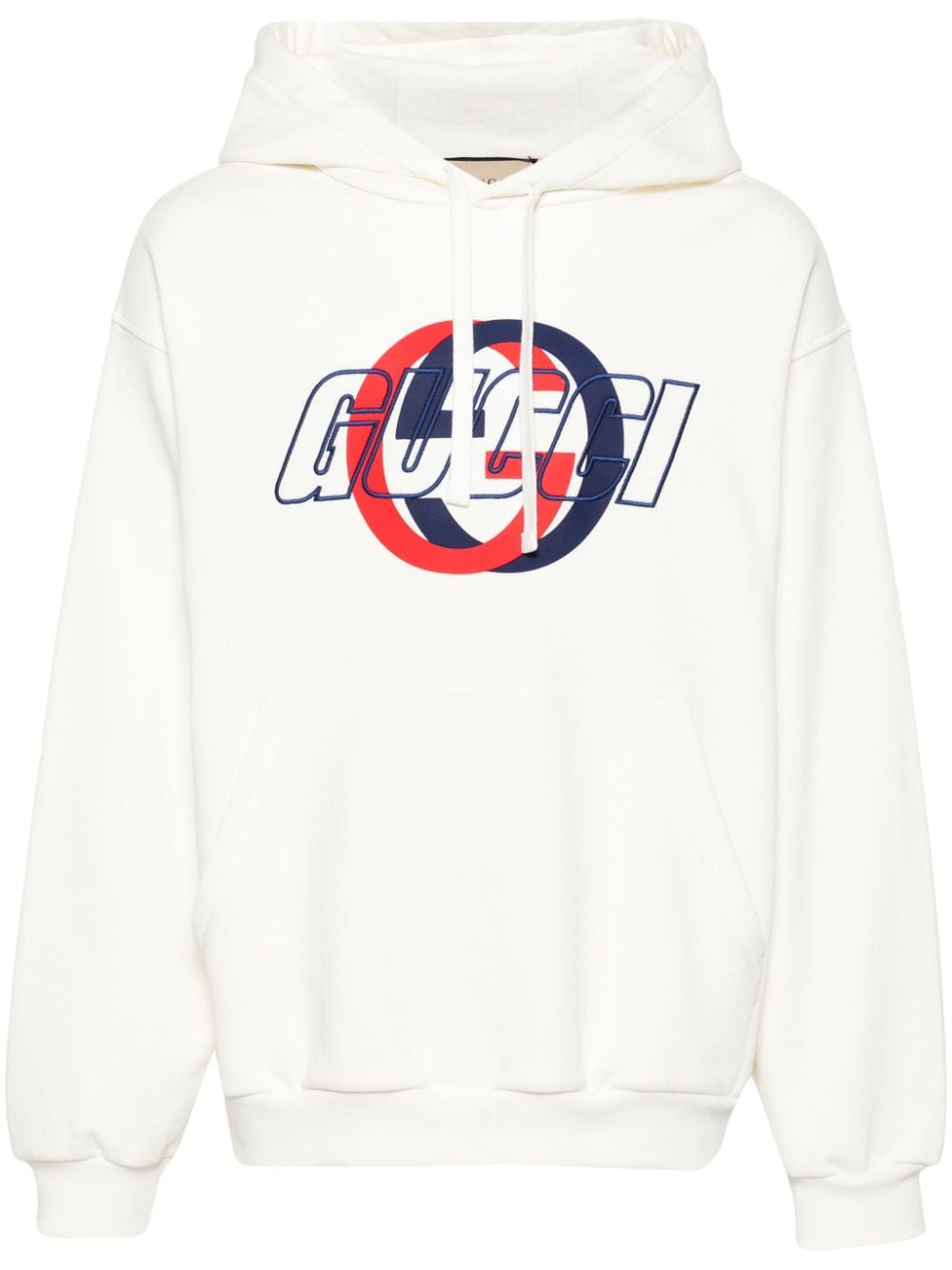 Gucci Interlocking-G cotton hoodie - White von Gucci