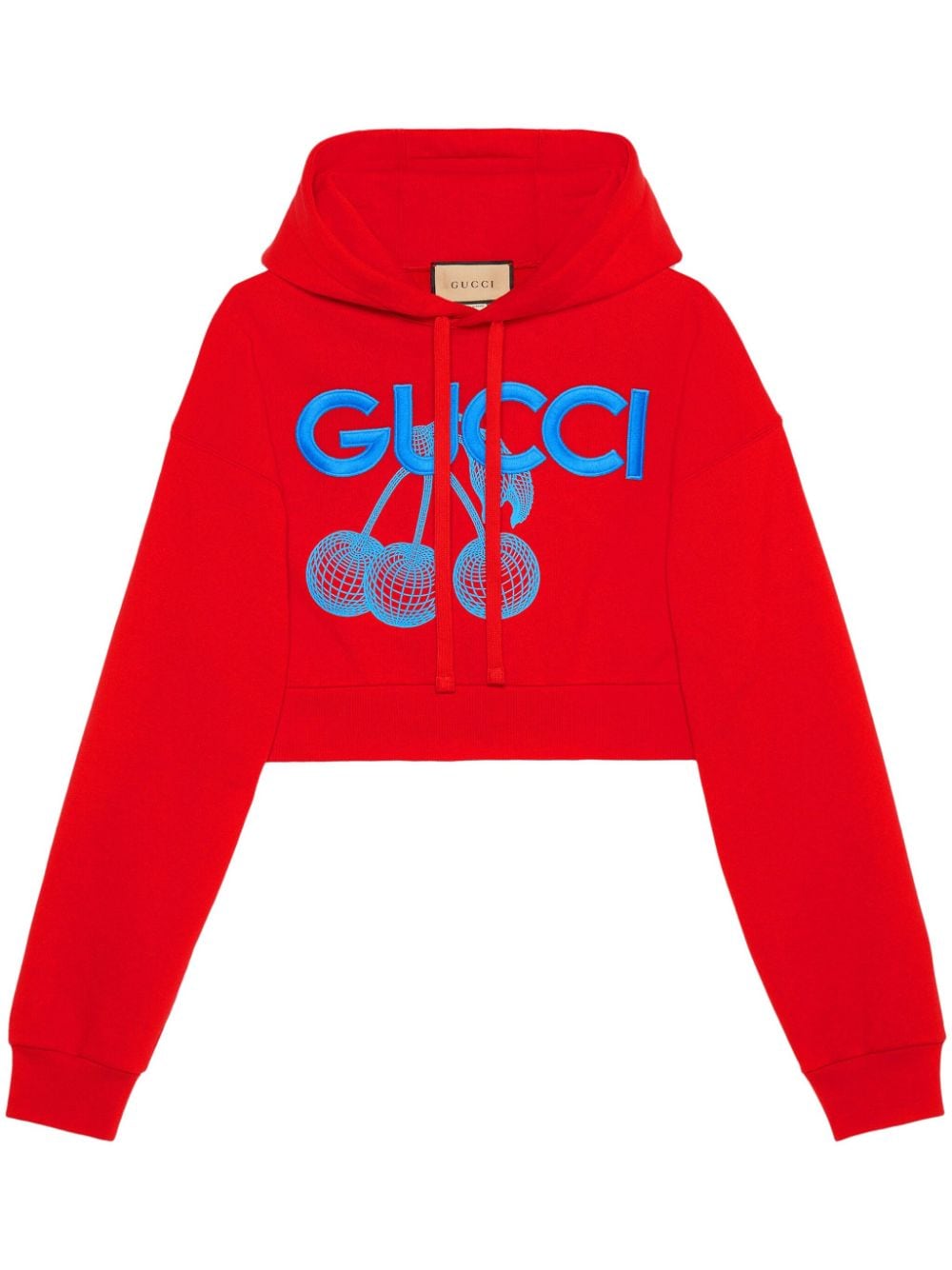Gucci logo-embroidered cotton hoodie von Gucci