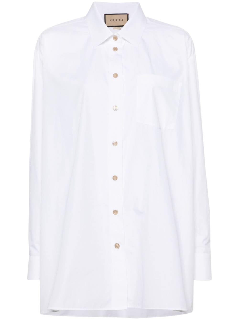 Gucci button-up cotton shirt - White von Gucci