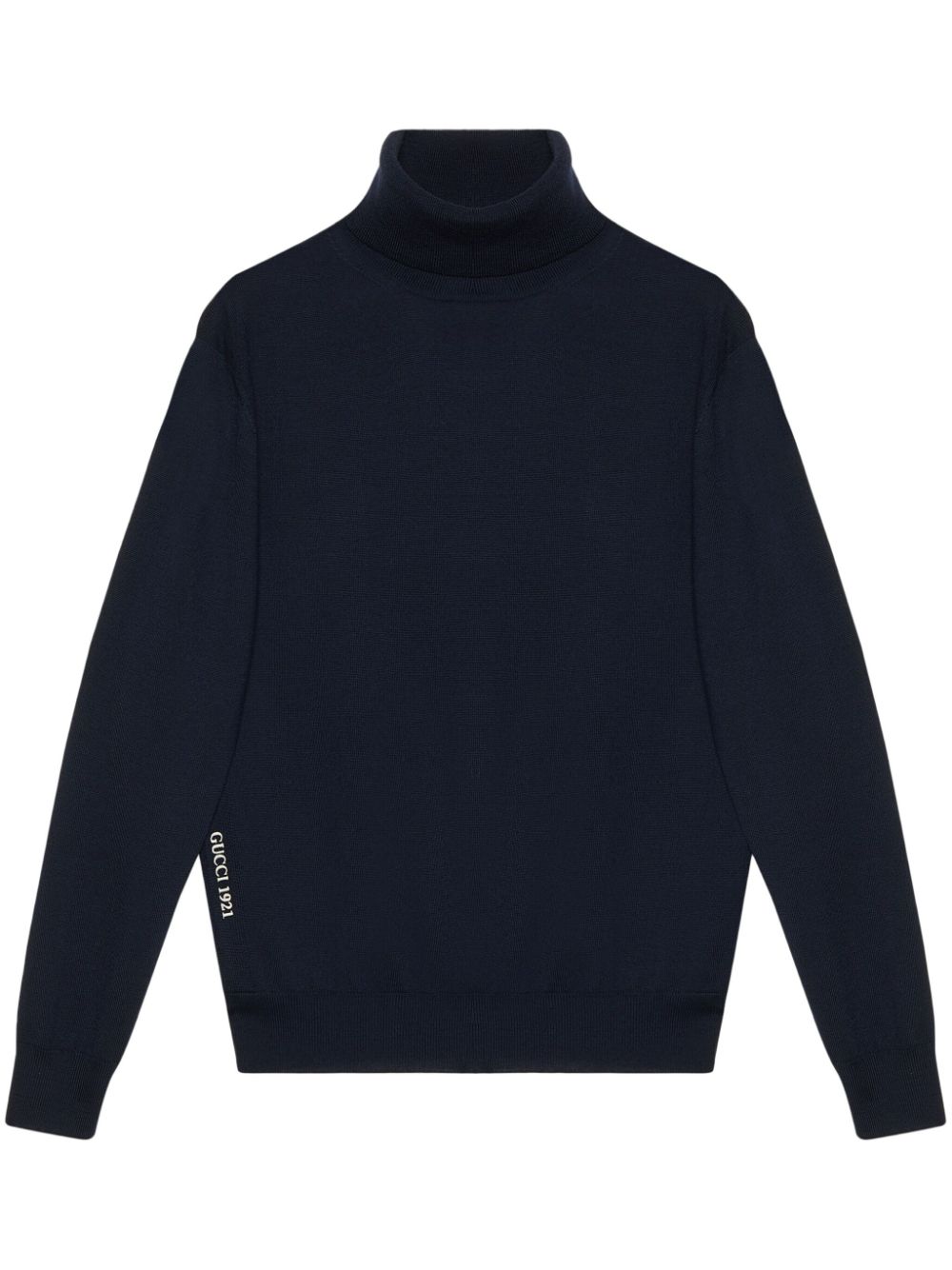 Gucci logo-embroidered wool jumper - Blue von Gucci