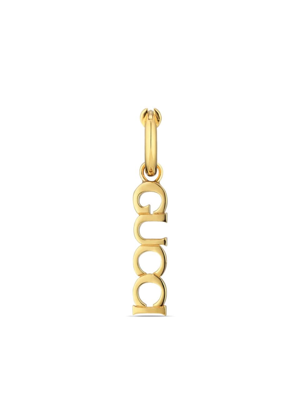 Gucci logo hoop earring - Gold von Gucci