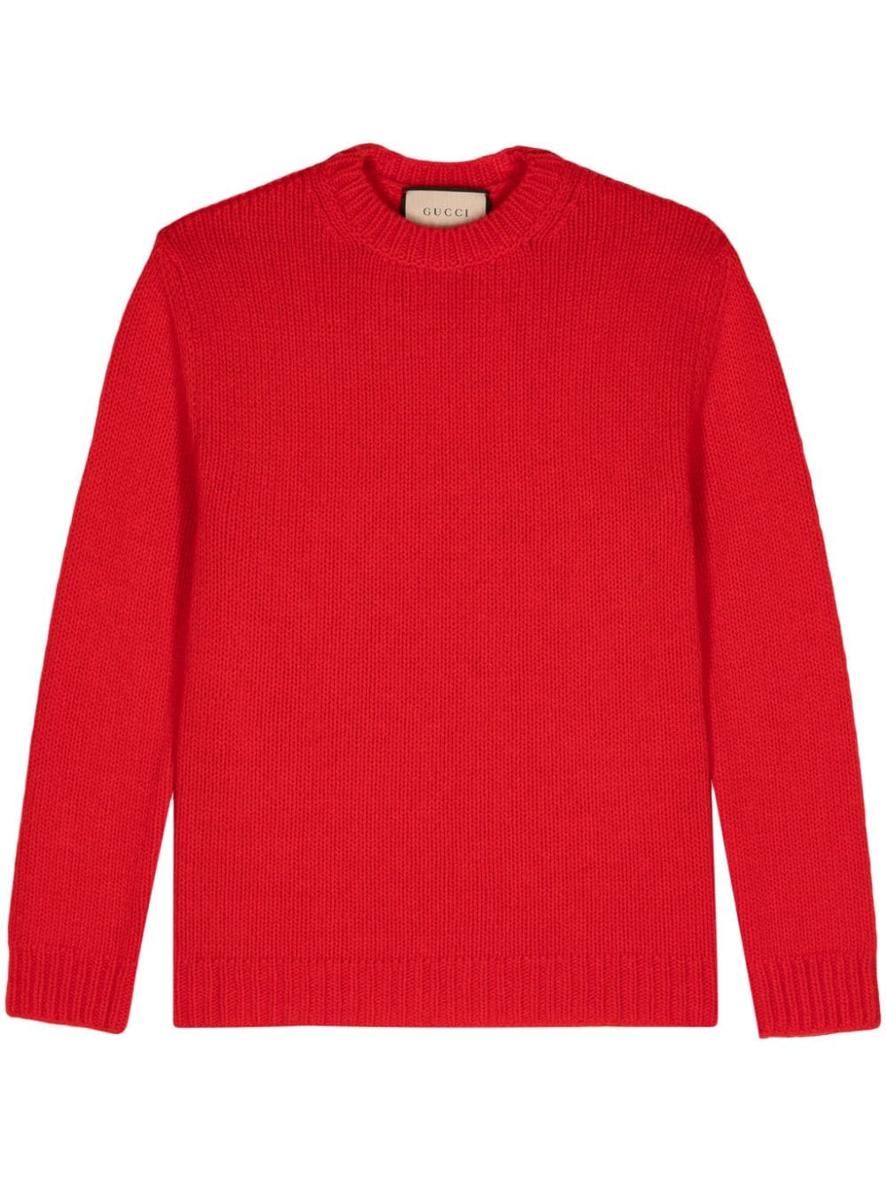 Gucci logo-intarsia wool jumper - Red von Gucci