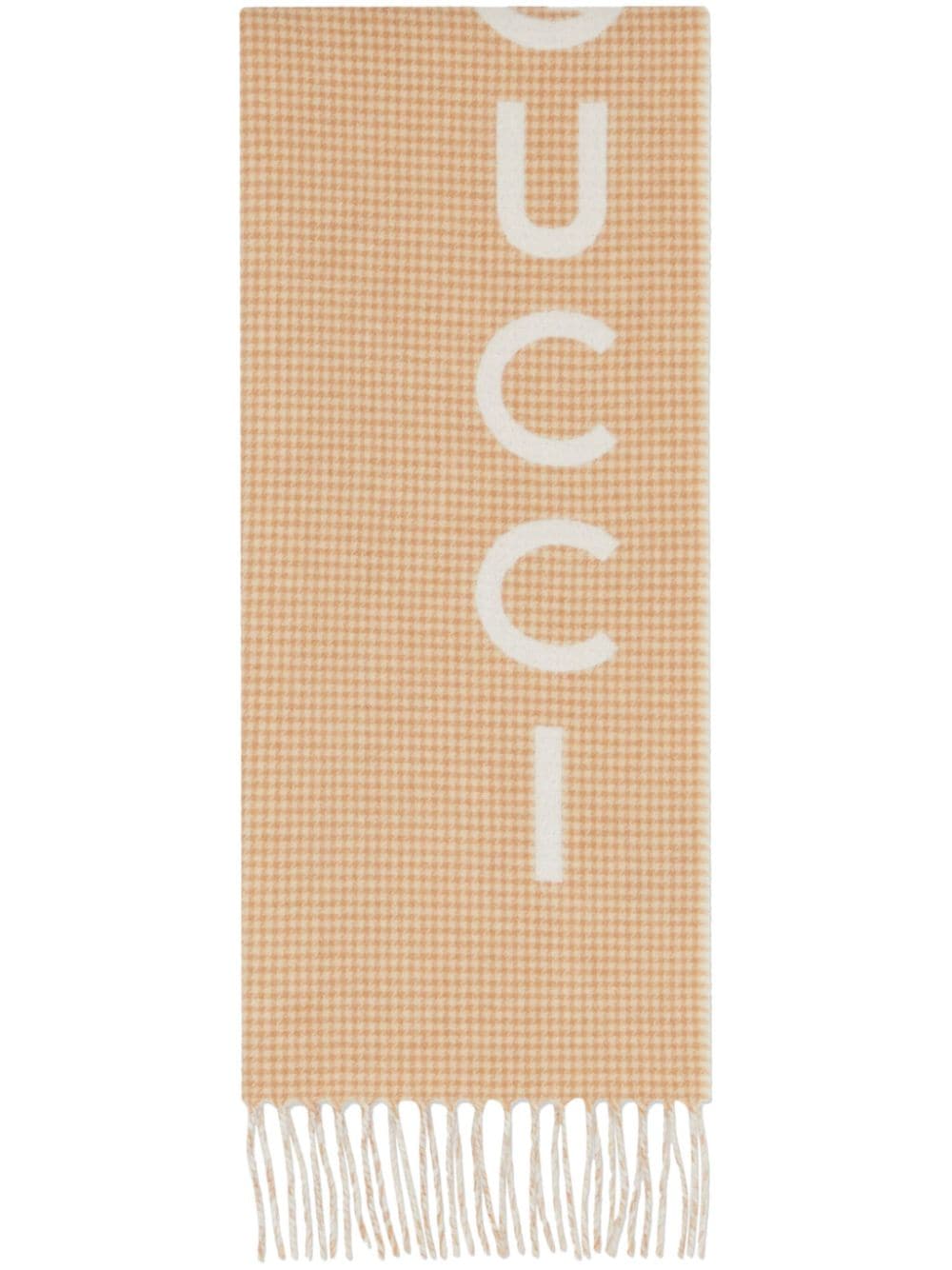 Gucci logo-jacquard cashmere scarf - Neutrals von Gucci