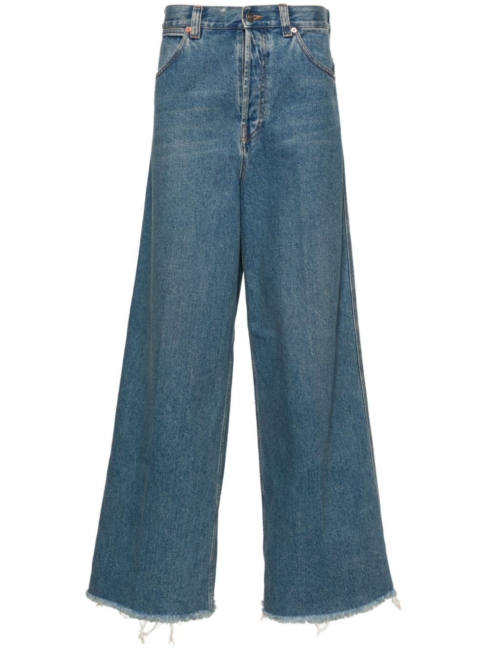 Gucci wide-leg raw-cut jeans - Blue von Gucci