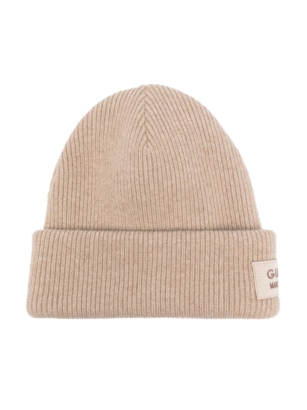 Gucci logo-patch wool beanie - Neutrals von Gucci