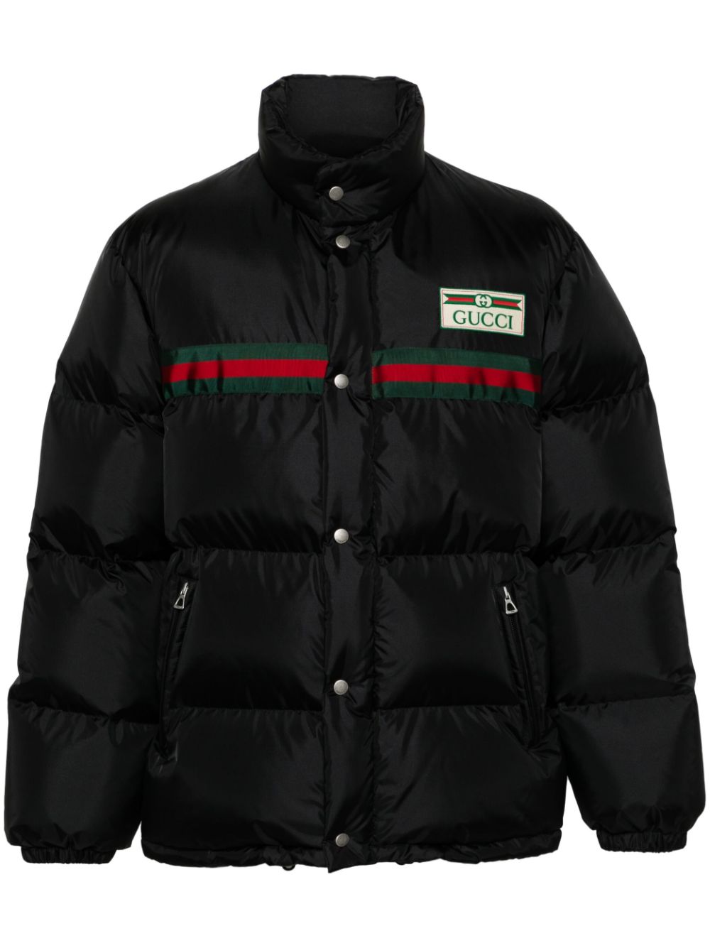 Gucci logo-patch padded jacket - Black von Gucci