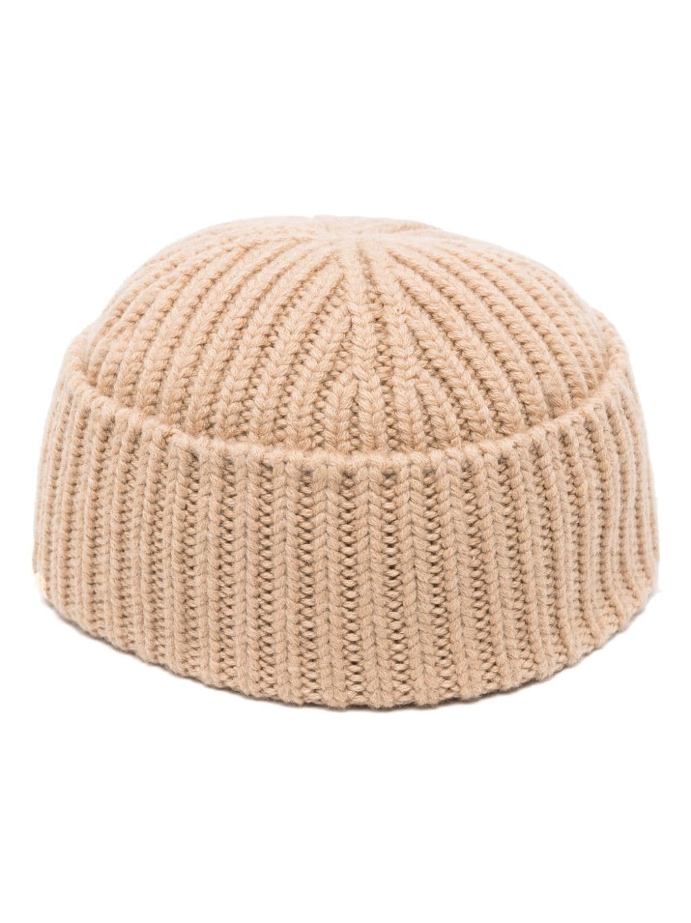 Gucci logo-patch ribbed beanie - Neutrals von Gucci