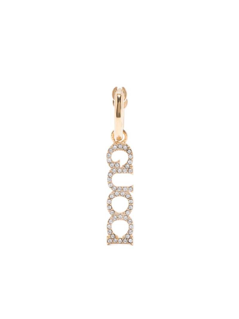 Gucci logo-pendant crystal drop earring - Gold von Gucci