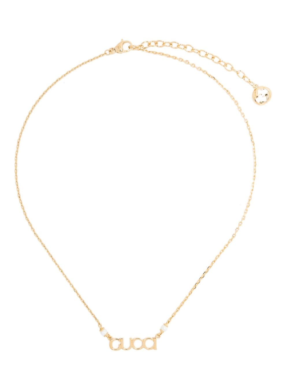 Gucci logo-lettering chain-link necklace - Gold von Gucci