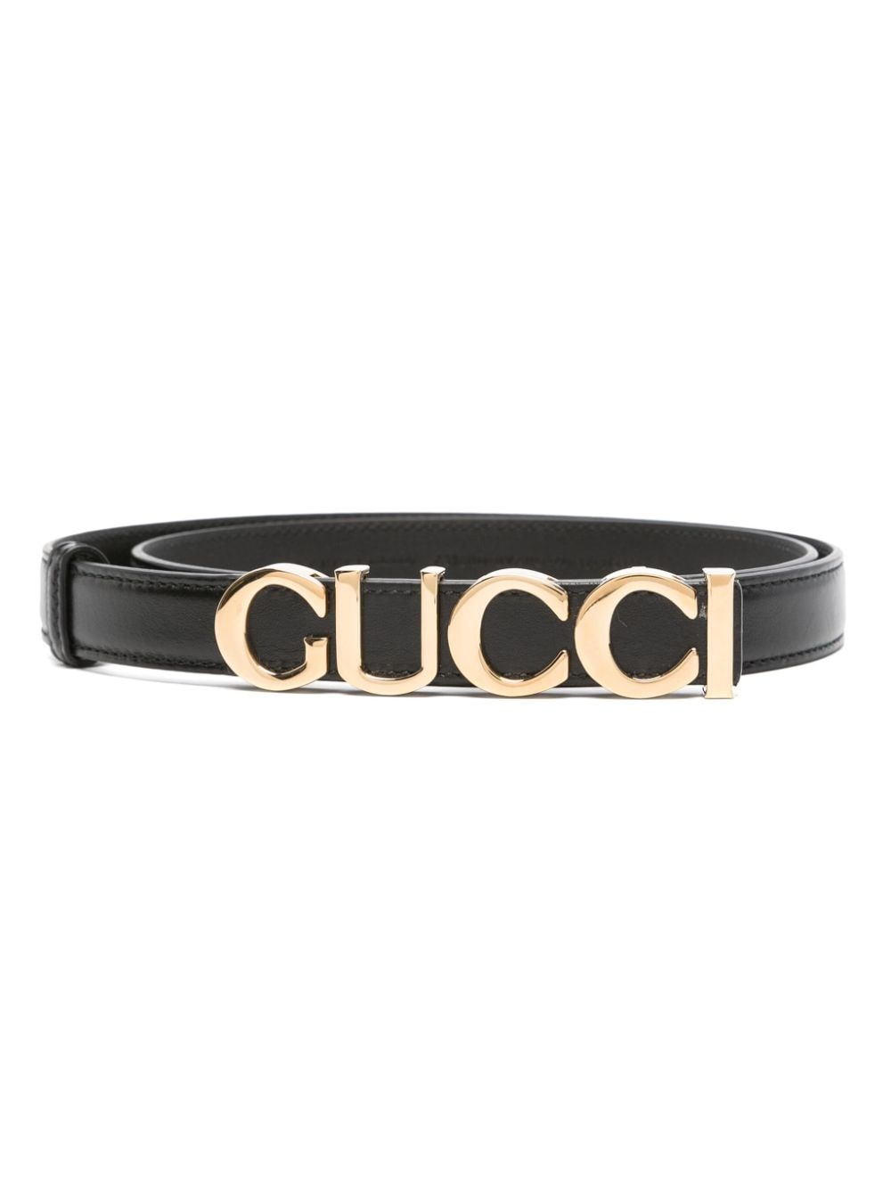 Gucci logo-buckle leather belt - Black von Gucci