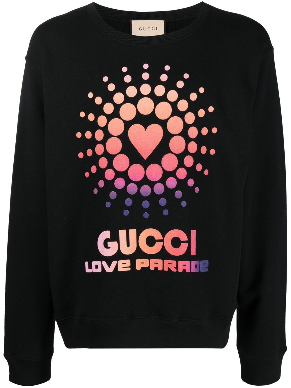 Gucci logo-print cotton sweatshirt - Black von Gucci