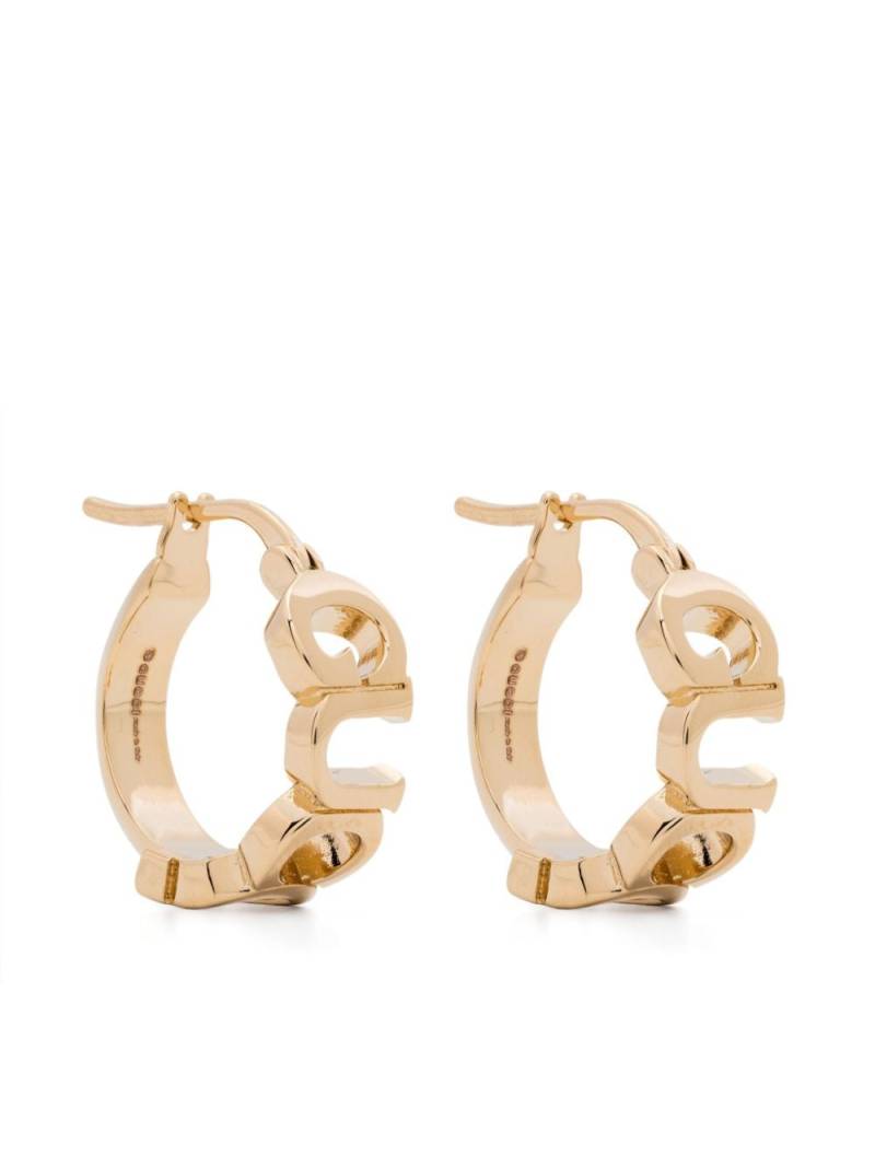 Gucci Script hoop earrings - Gold von Gucci