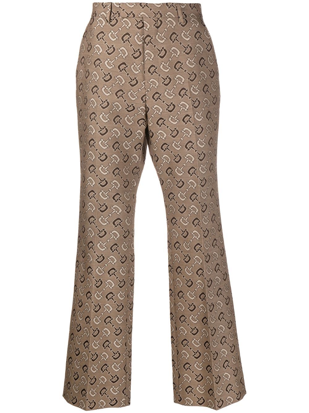 Gucci mid-rise straight-leg trousers - Brown von Gucci
