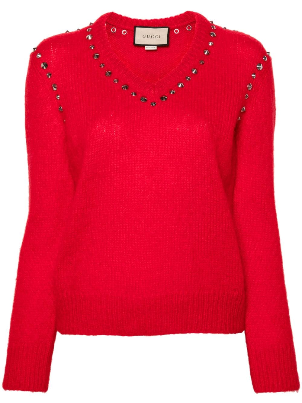 Gucci mohair studded jumper - Red von Gucci