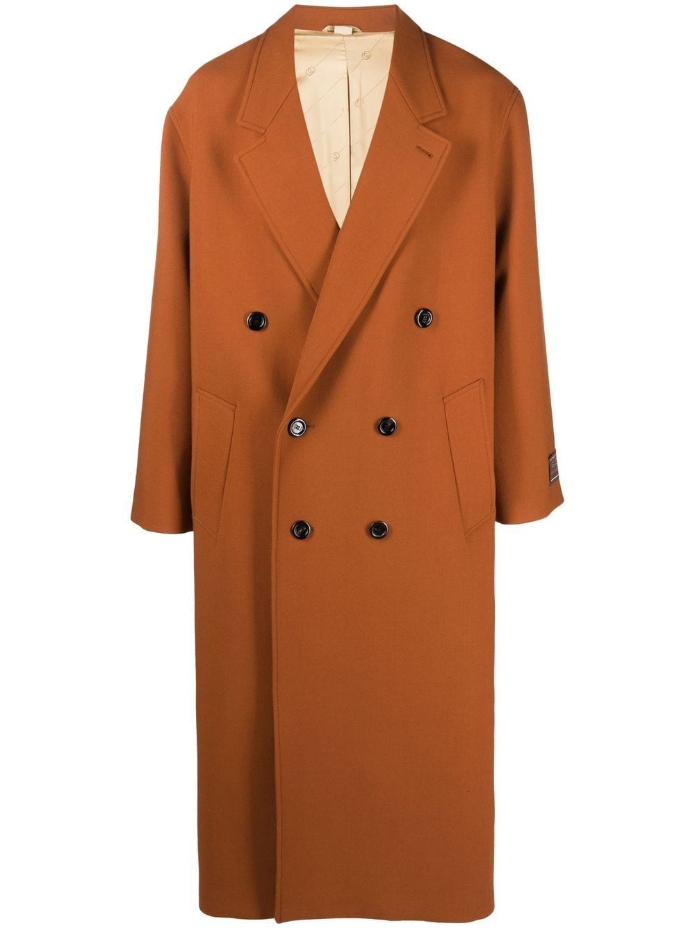 Gucci notched-collar double-breasted coat - Brown von Gucci