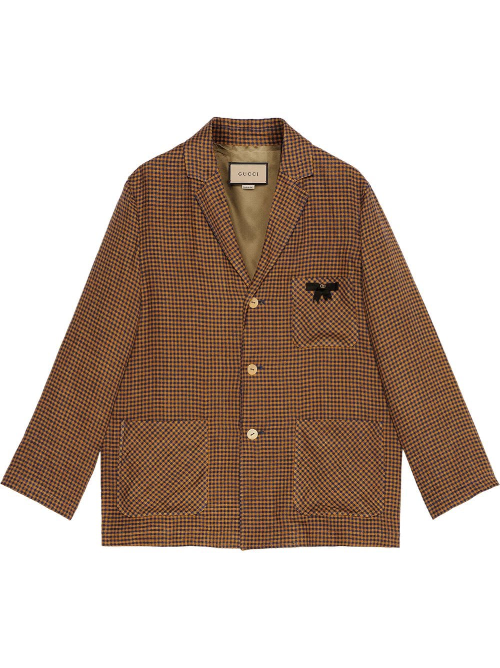Gucci notched-lapel single-breasted jacket - Brown von Gucci
