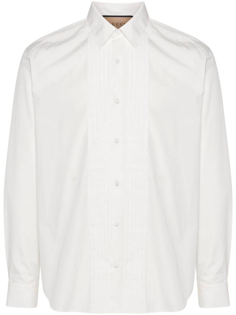 Gucci pintuck cotton shirt - White von Gucci