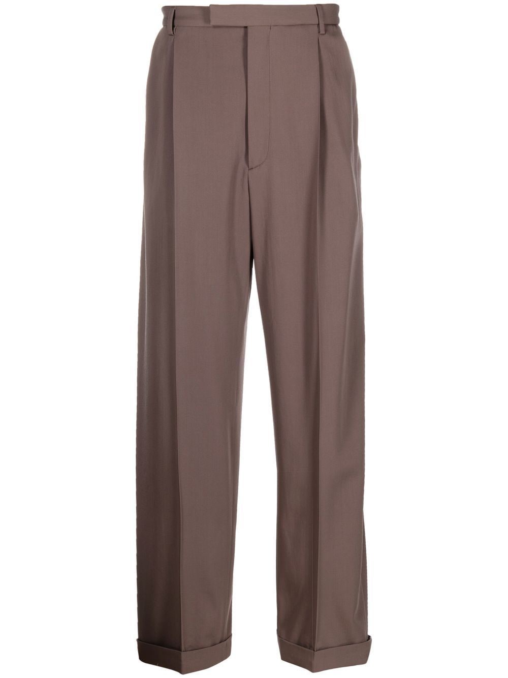 Gucci pleated wool trousers - Brown von Gucci