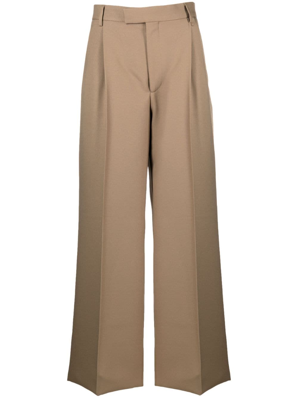 Gucci pressed-crease wide-leg trousers - Brown von Gucci