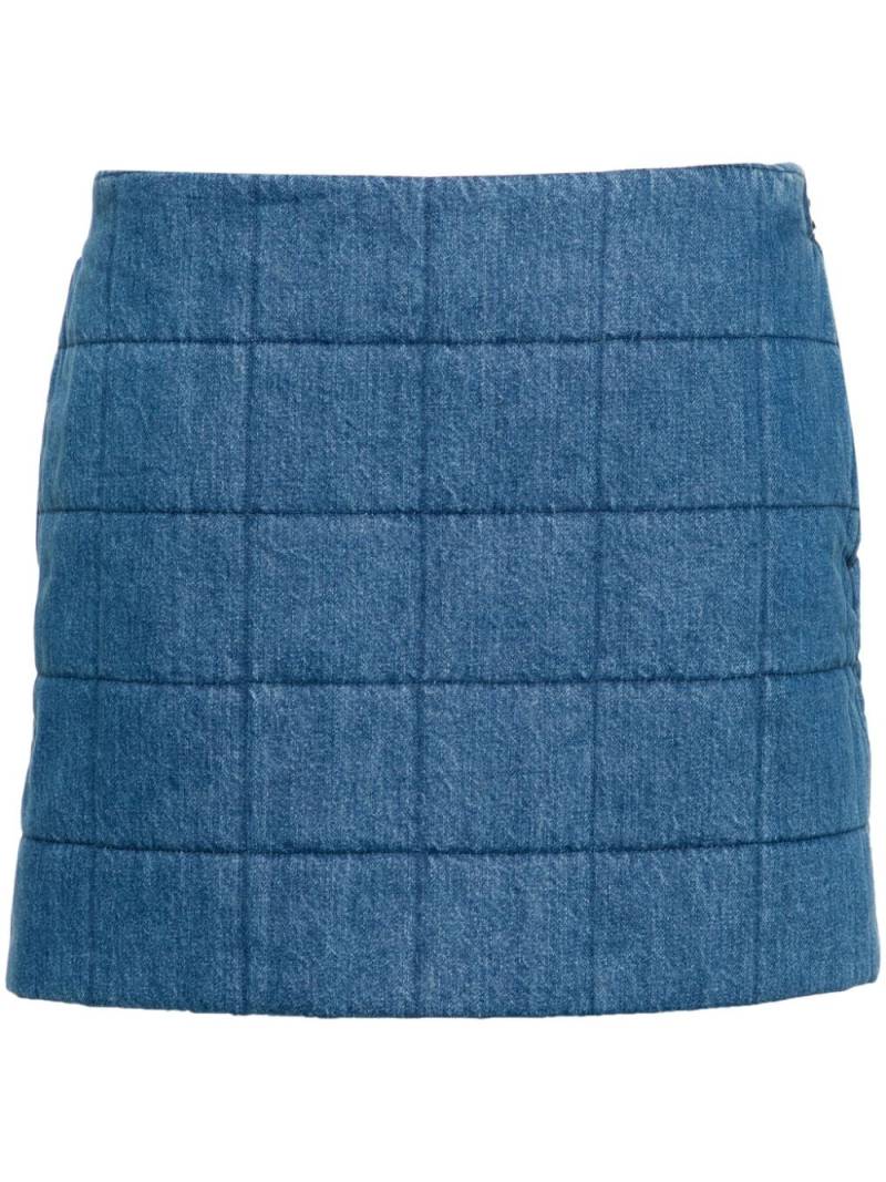 Gucci quilted denim miniskirt - Blue von Gucci