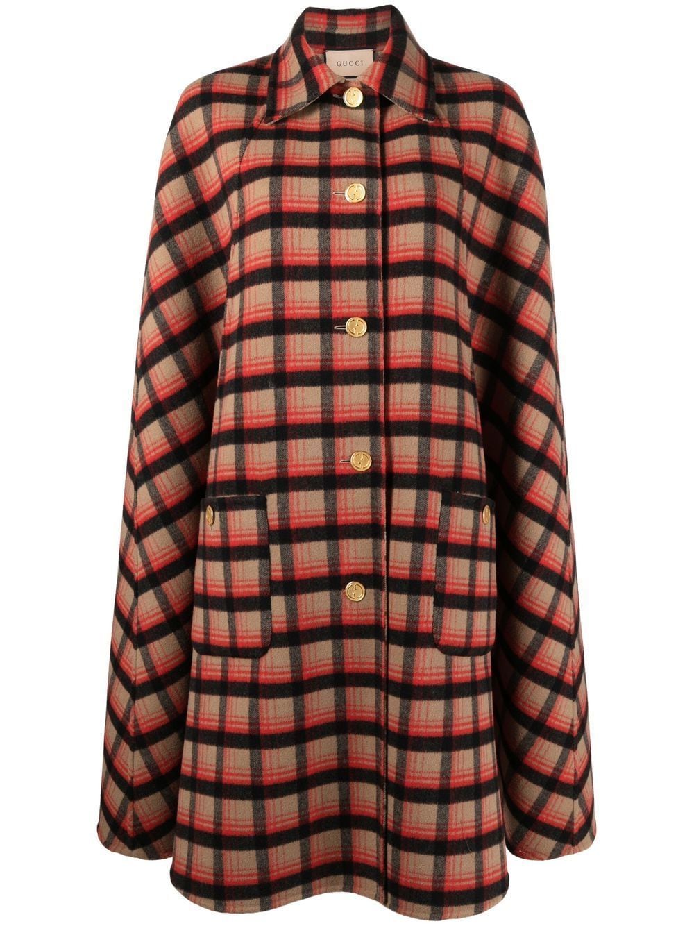 Gucci reversible GG-print cape coat - Neutrals von Gucci