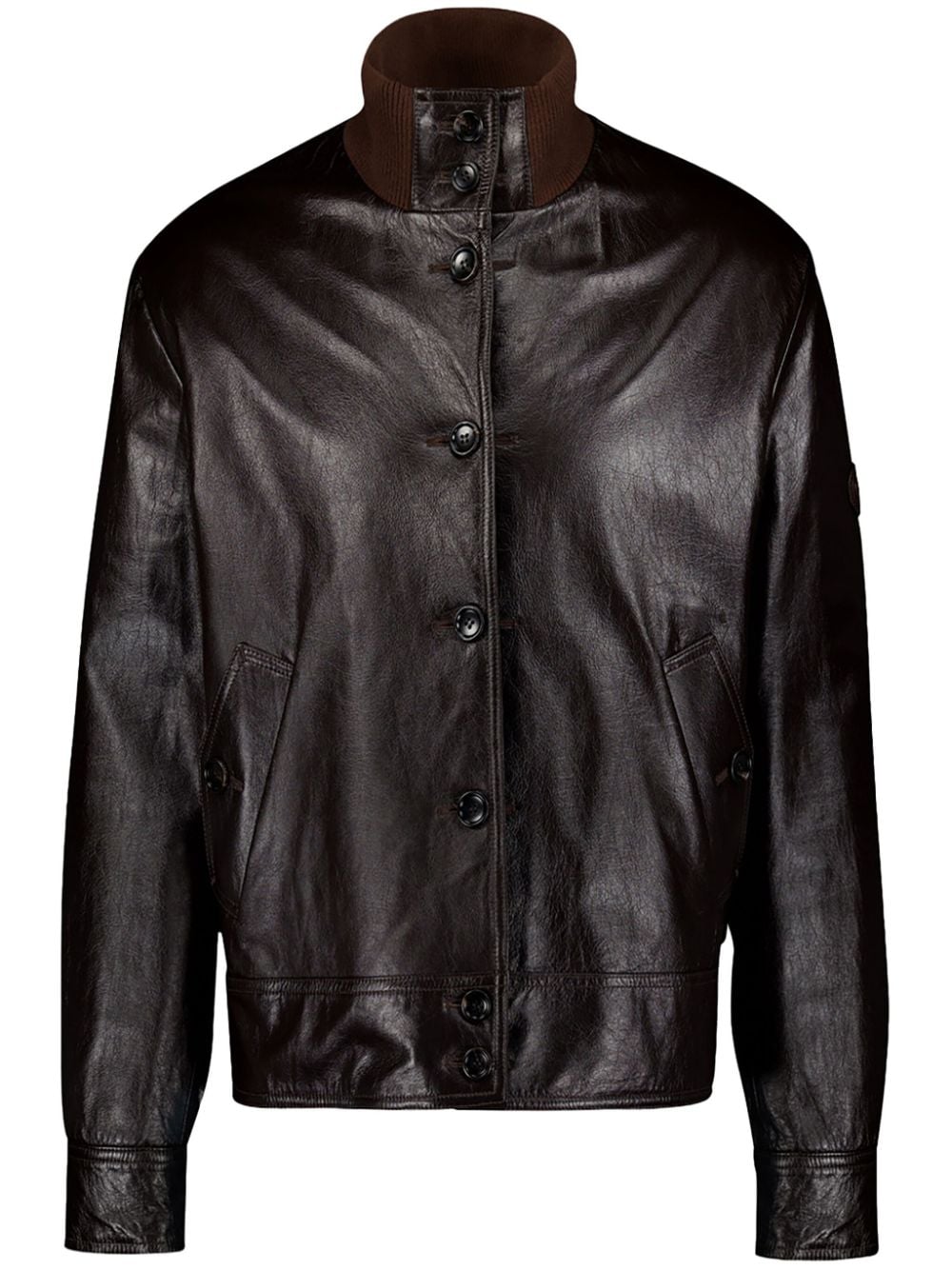 Gucci reversible leather jacket - Brown von Gucci